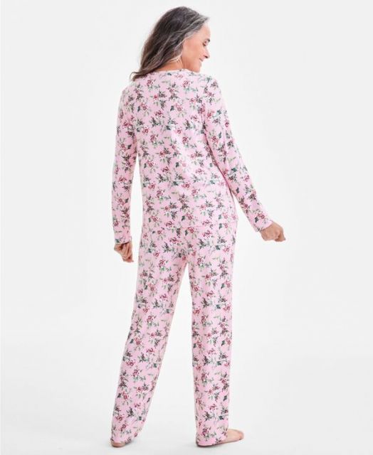 チャータークラブ レディース ナイトウェア アンダーウェア Women s 2-Pc. Printed Long-Sleeve Packaged Pajamas Set Cottage Floral