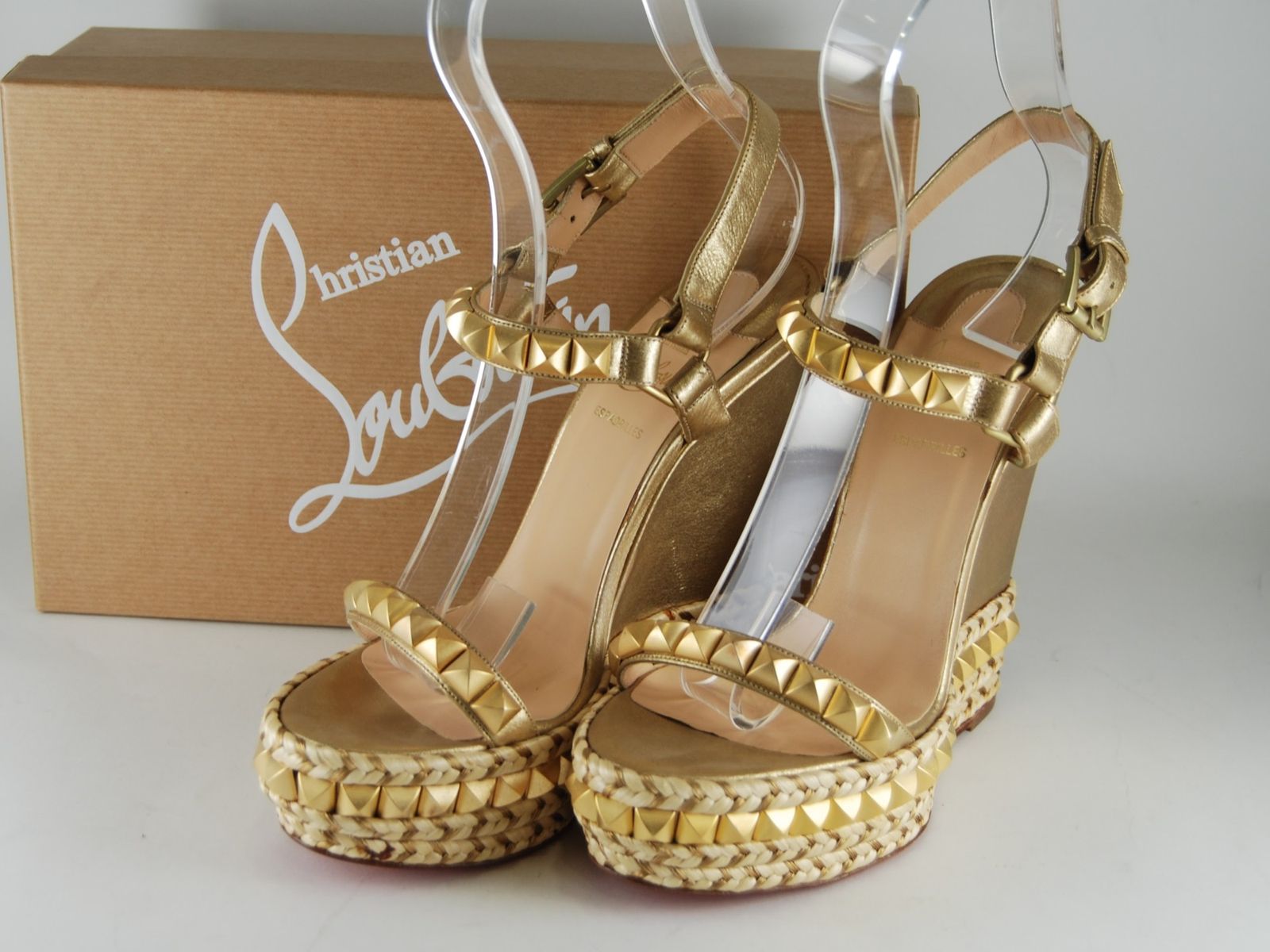 ルブタン サンダル37 未使用 クリスチャンルブタン ウエッジ サンダル