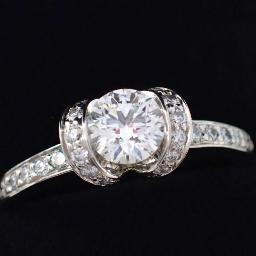ティファニー 0.62ct リボン リング ダイヤ 15号 Pt950 3799 - メルカリ