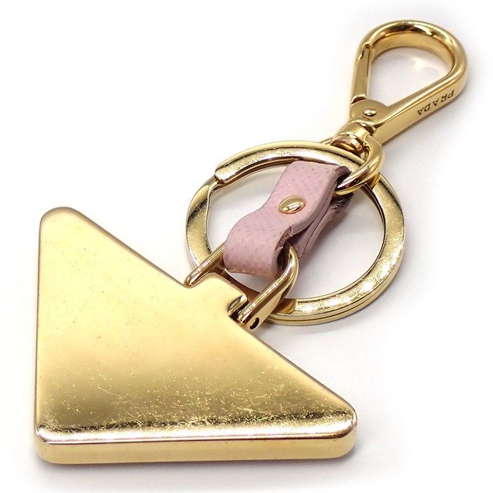 プラダ 2PS064 ACCIAIO+SMALT ARANCIO (オレンジ系) キーホルダー  