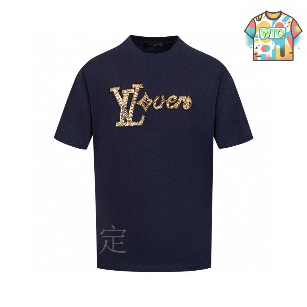 LOUIS VUITTON ルイ・ヴィトン スパンコール モノグラム Tシャツ コーデを華やかに♪】ルイヴィトン Tシャツ 半袖 スパンコール