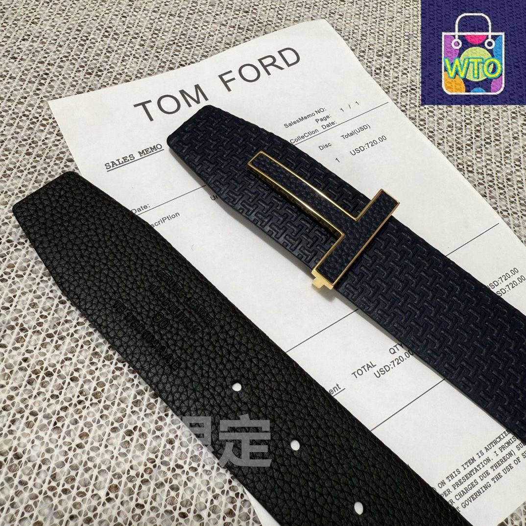 TOM FORD トムフォード イタリア製 シルバーTバックル レザー