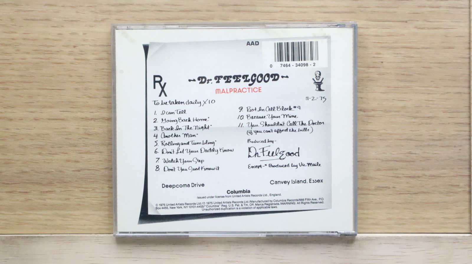 中古CD☆ドクター・フィールグッド/Dr. Feelgood□ Malpractice