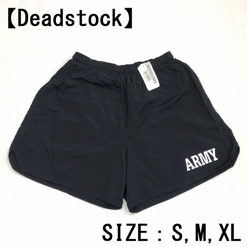 Deadstock U.S.ARMY Training Shorts アメリカ軍 トレーニング ショーツ ショートパンツ リフレクタープリントサイズ(表記)：S, M, XL ブラック デッドストック【AI】