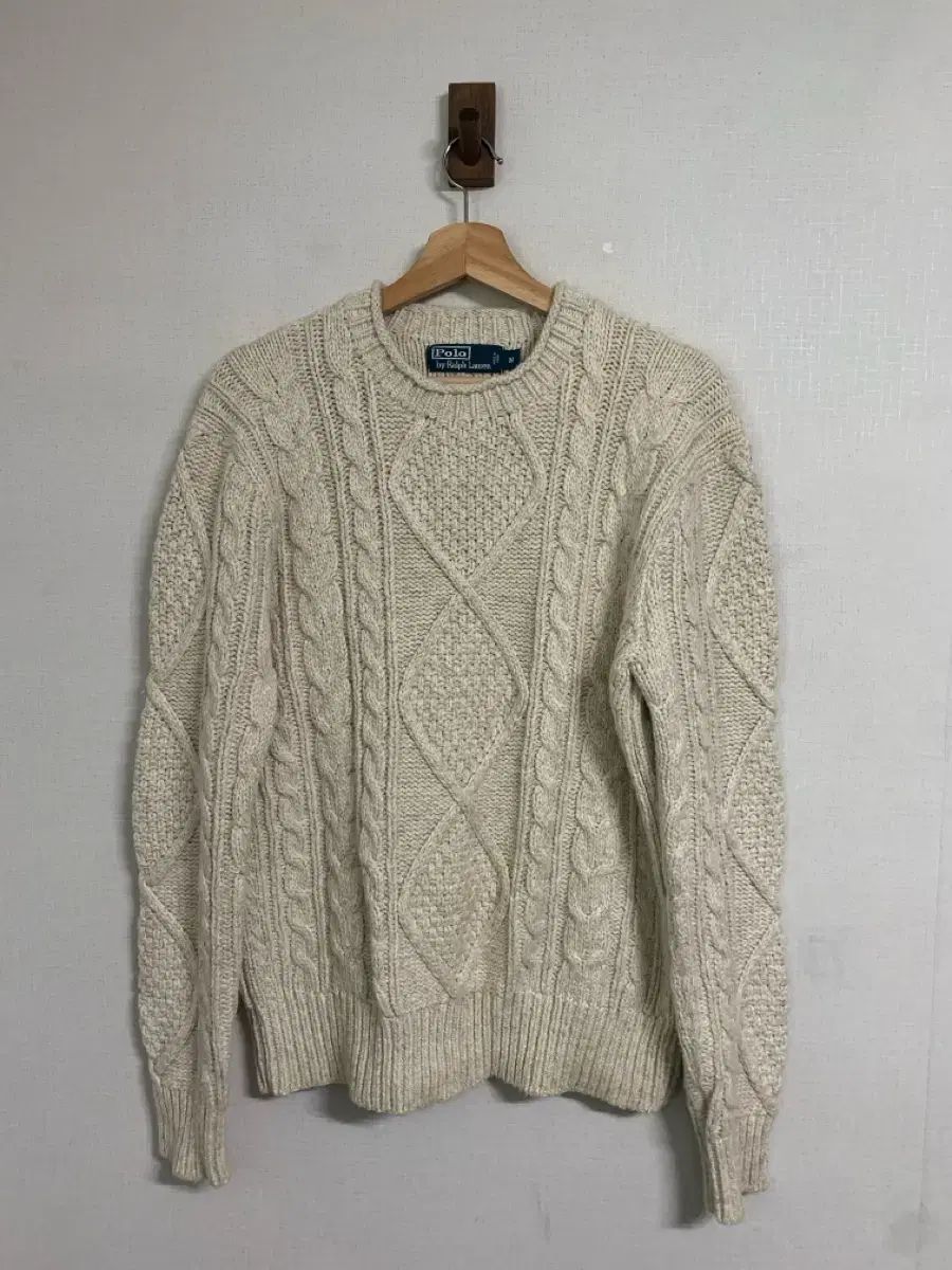 M ポロ Ralph Lauren ラルフローレン コットン リネン Fisherman フィッシャーマン ニット セーター PTB2