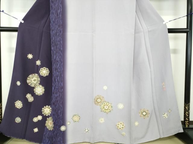 平和屋着物●螺鈿作家　藤本隆士　訪問着　正倉院花文　暈し染め　金彩　正絹　逸品　未使用　DAAL5215ps 平和屋着物○螺鈿作家 藤本隆士 訪問着 正倉院花文 暈し染め 金彩 正絹