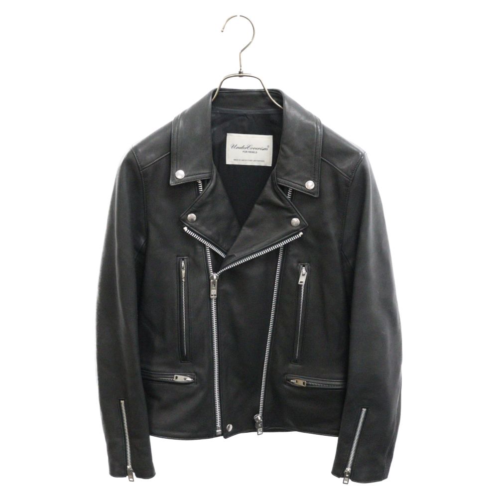 UNDERCOVER (アンダーカバー) 18SS シープスキン ダブルライダース レザージャケット ブラック UCU9203