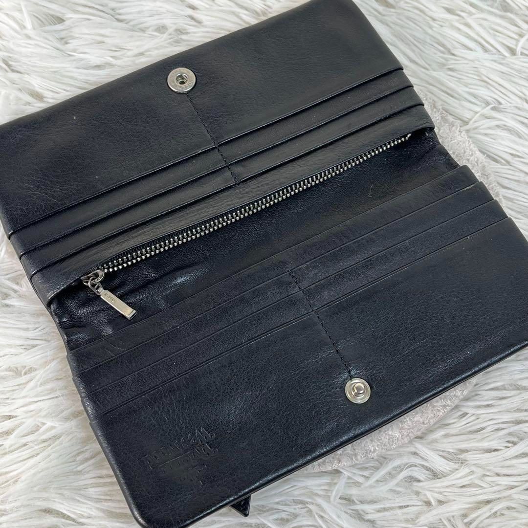 【希少】ヴィヴィアンウエストウッド　ライダースウォレット 黒 レザー オーブ Vivienne Westwood ライダースウォレット レザー オーブ 希少