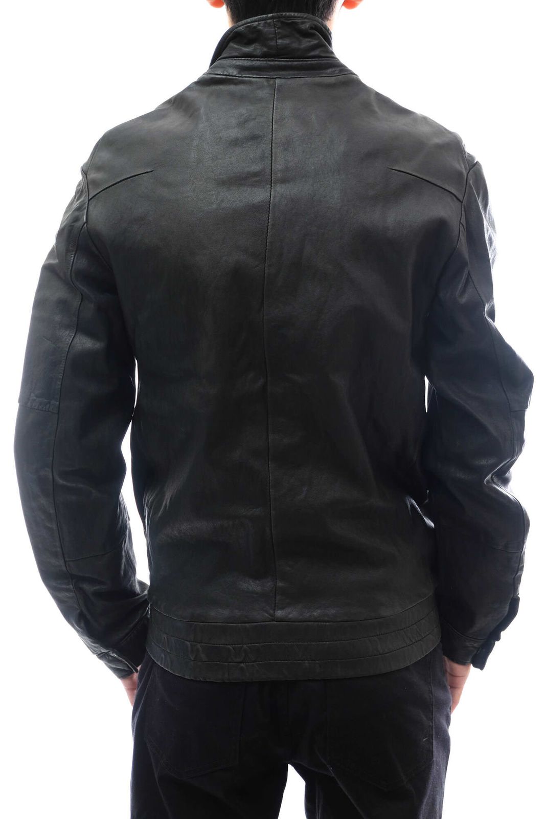 DIESEL ブラック ライダースジャケット DIESEL ディーゼル ライダース メンズ レザージャケット ジップ