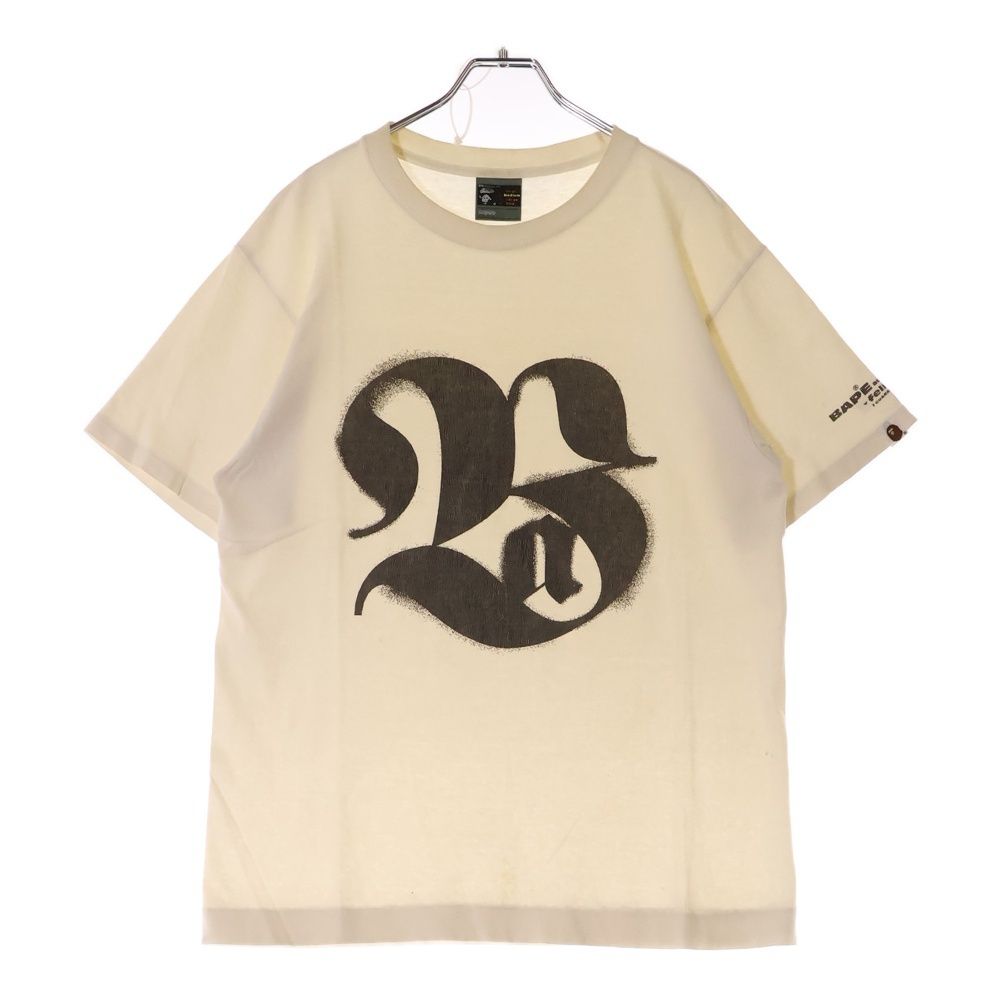 90s初期タグA BATHING APE BAPEエイプロンTシングルステッチ白 90s初期タグA BATHING APE BAPEエイプロンTシングルステッチ白