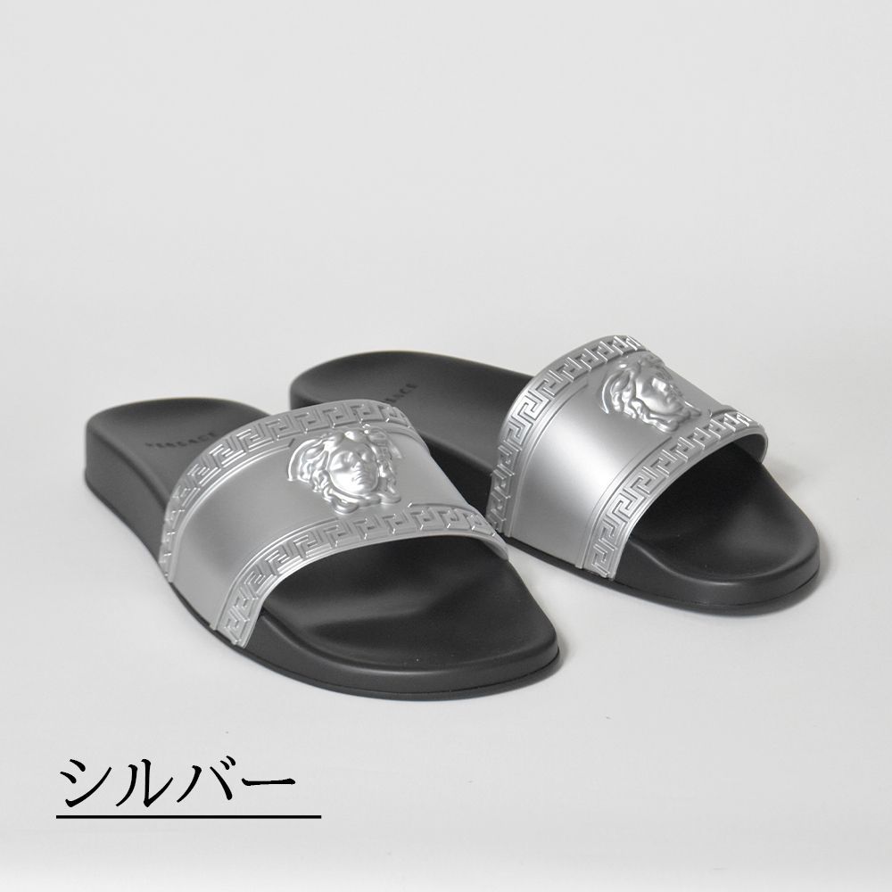 関税送料込 VERSACE ヴェルサーチェ グレカ ロゴ サンダル 人気 VERSACE greca(ヴェルサーチェ グレカ) サンダル(メンズ) - 海外
