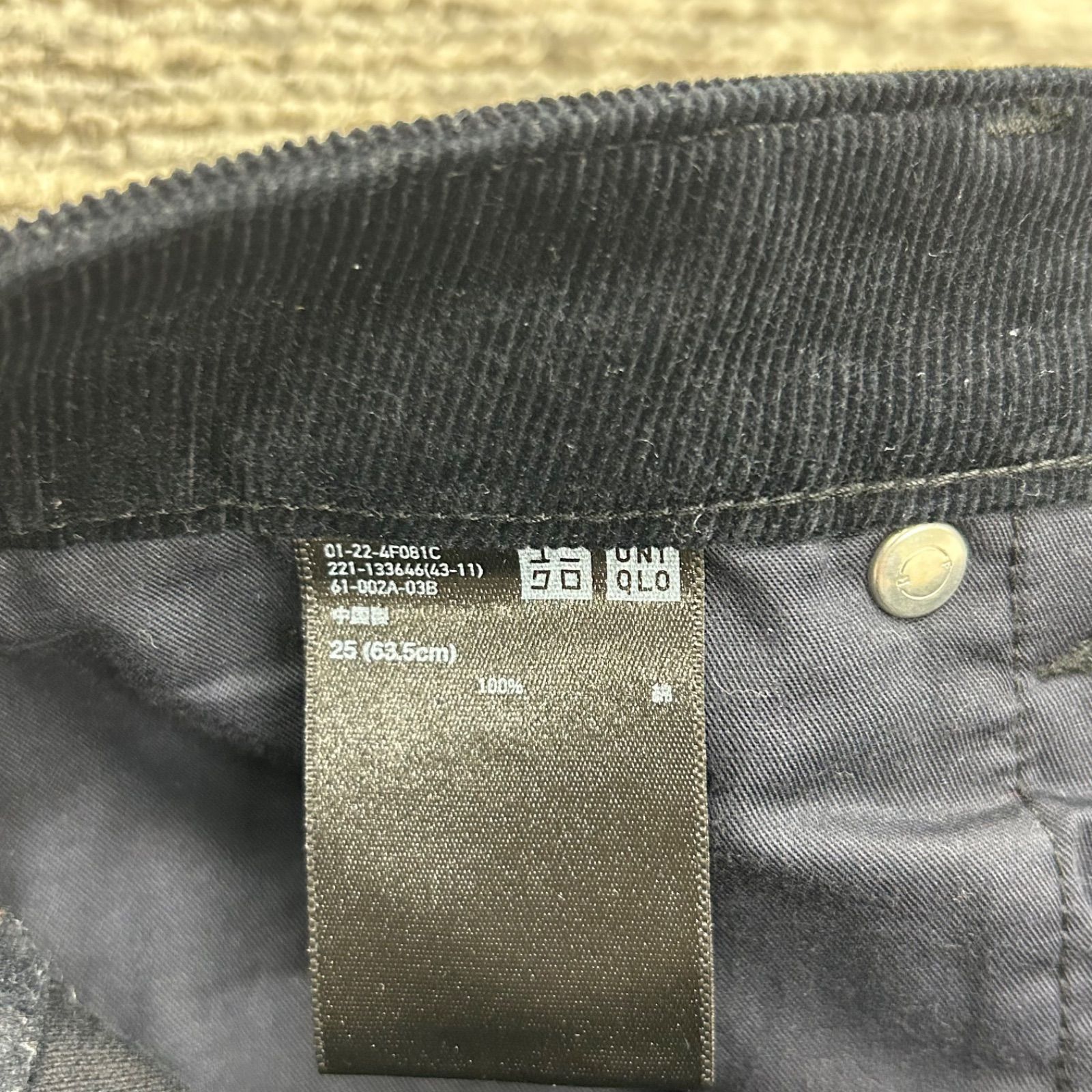 まい　ご確認用 UNIQLOレディース コーデュロイパンツ（ブラックネイビー）25 （商品