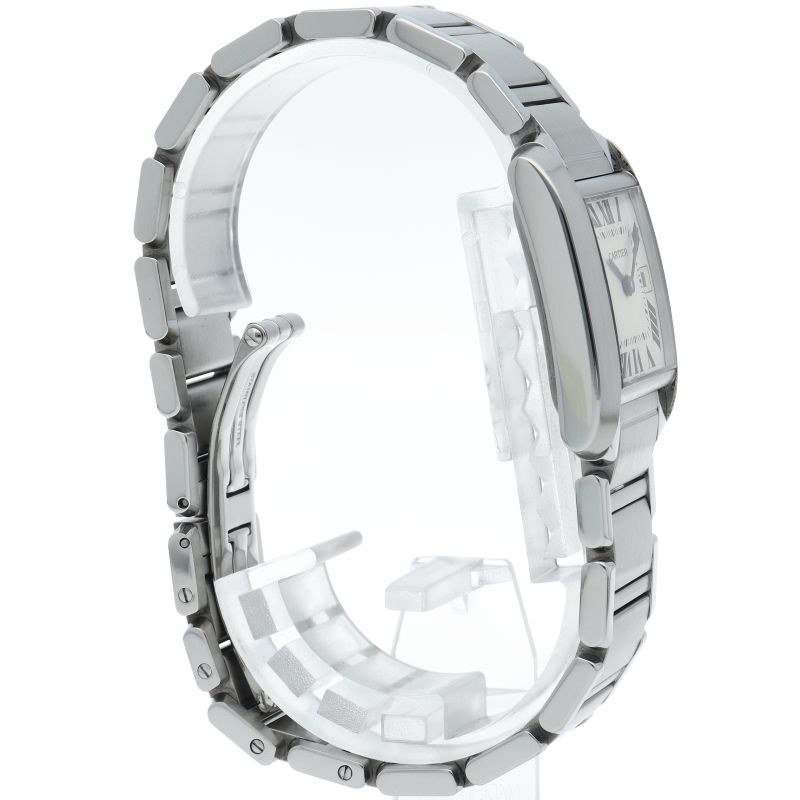 カルティエ タンクフランセーズMM デイト ウォッチ W51011Q3 SS ユニ  