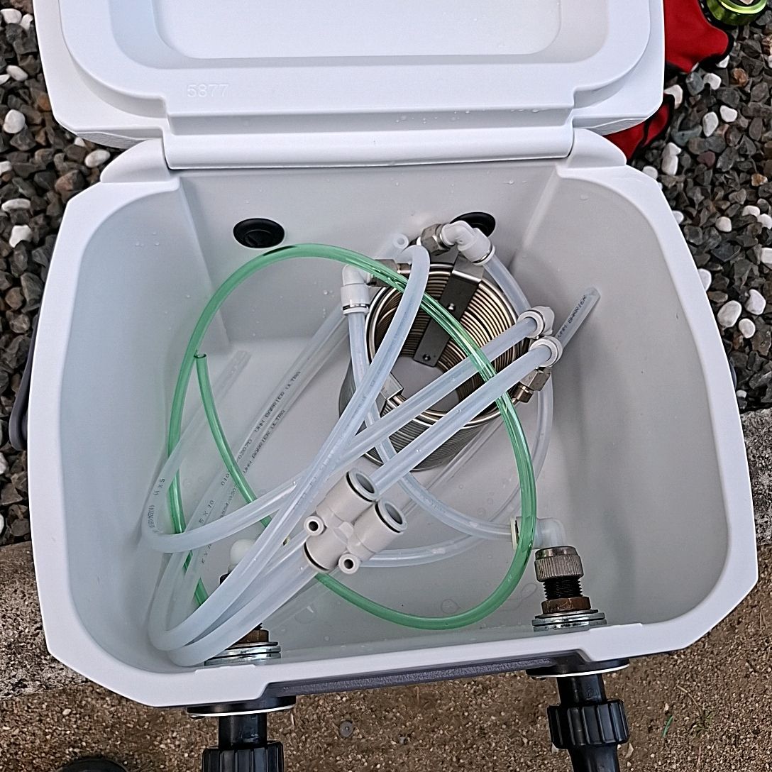 24時間以内発送 自作氷冷式ビールサーバー2口ダブルコック仕様