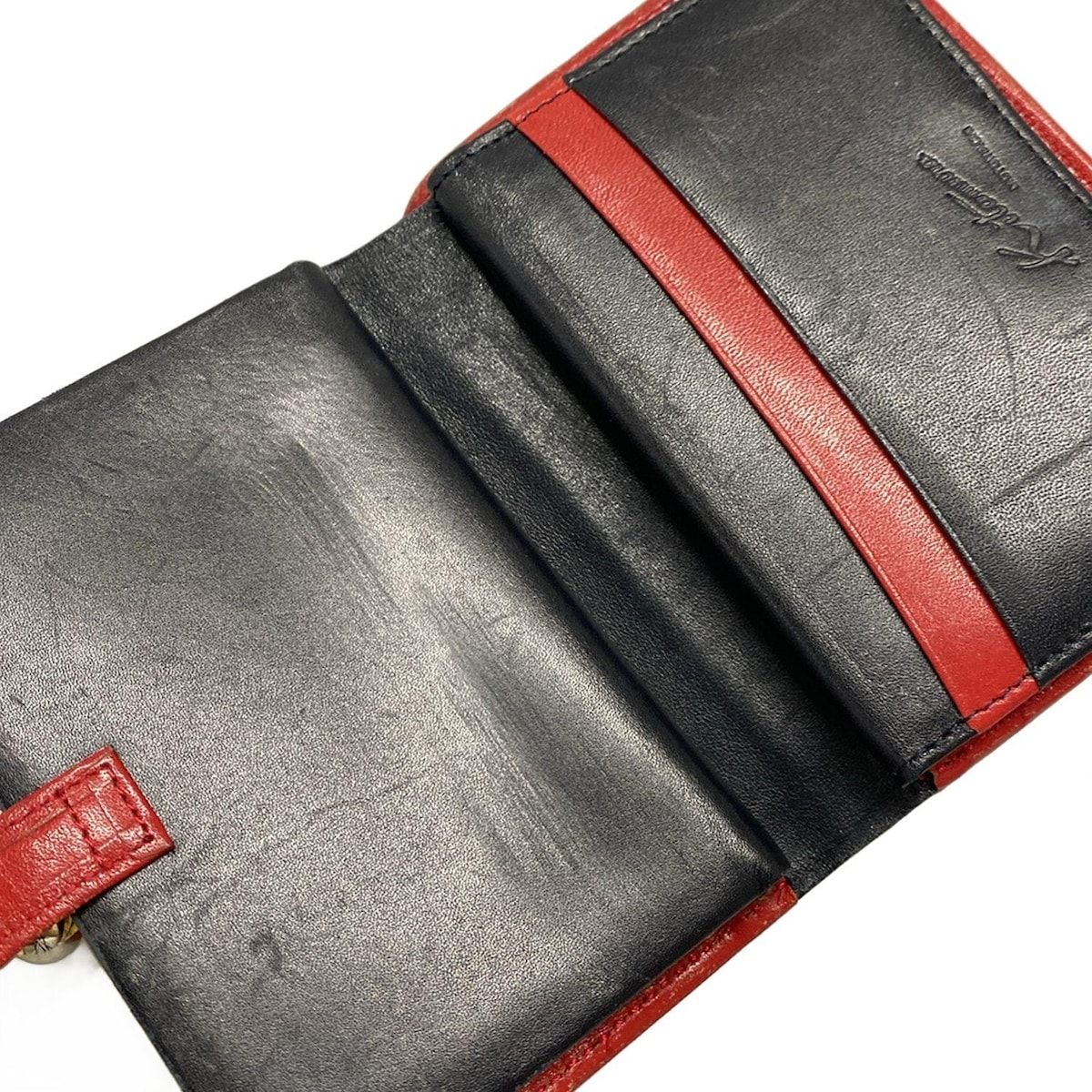 KITAMURA(キタムラ) 2つ折り財布 - ダークネイビー×レッド