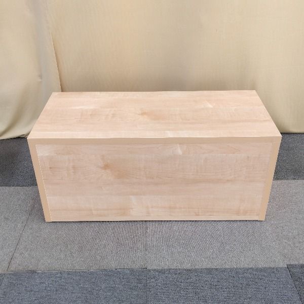 中古】 収納ボックス ベージュ 耐荷重100kg 収納庫付ベンチ - メルカリ