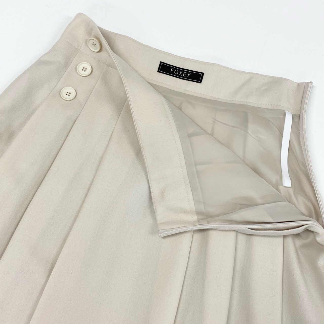 23l14 FOXEY フォクシー 43160 CANON カノン タックプリーツ フレア  