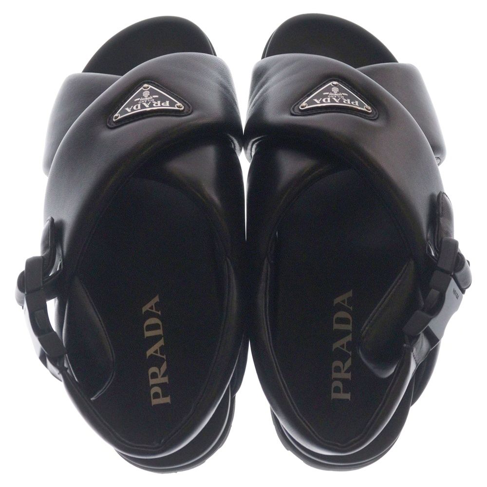 PRADA (プラダ) パデッド ナッパレザー トライアングルロゴ 三角