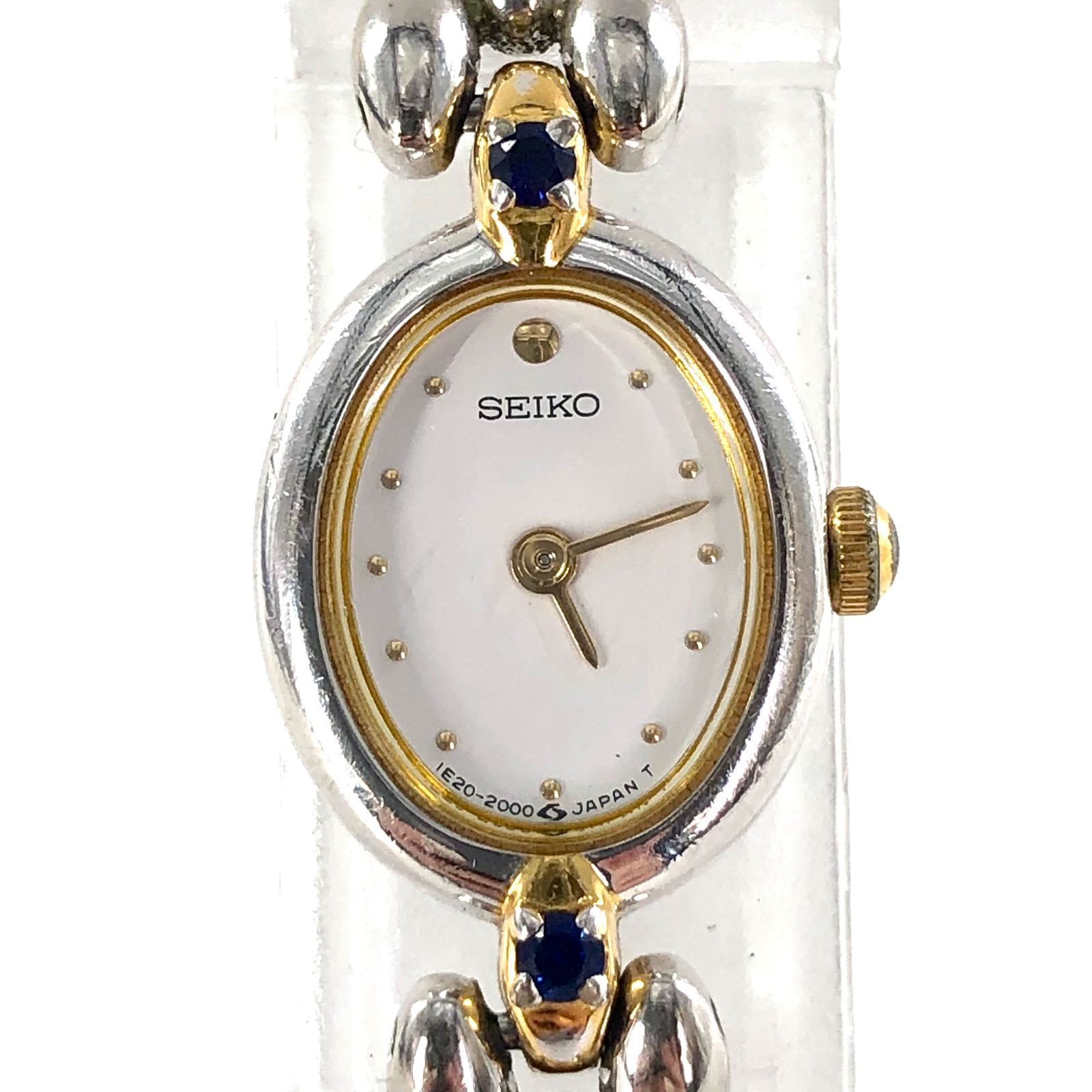 【美品】 SEIKO 腕時計 ブレスウォッチ 1E20-6160 SEIKO セイコー 1E20-6160 SS/QZ ホワイト文字盤 レディース