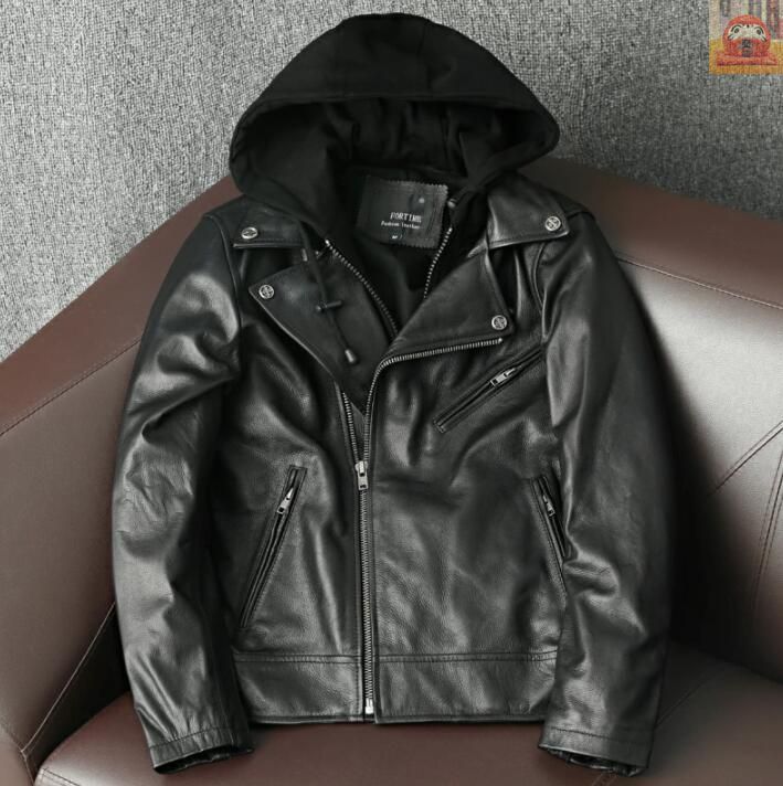 Theory　黒 レザー フード付き シングルライダース Theory 黒 レザー フード付き シングルライダースファッショ