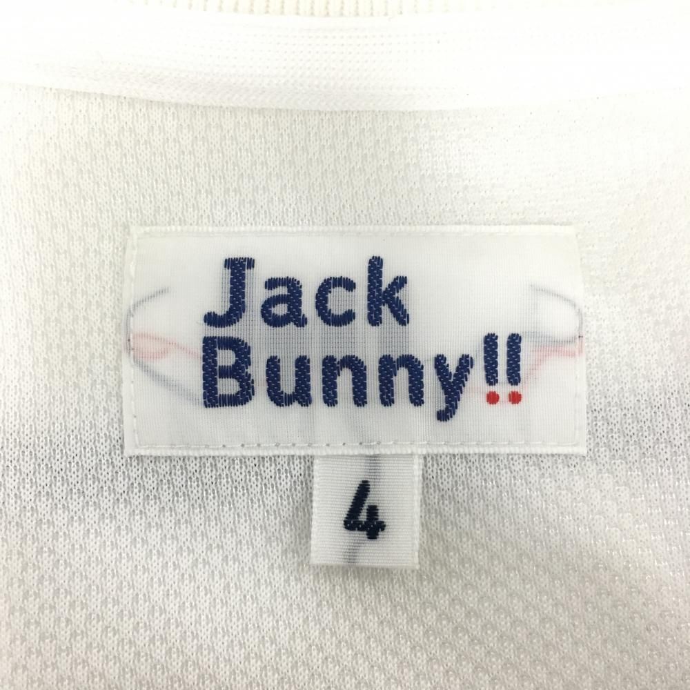 2025，新作登場 【超美品】ジャックバニー ジャケットブルゾン 白×黒 PONYコラボ 袖ライン メンズ 4(M) ゴルフウェア Jack Bunny