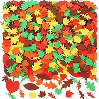 Blulu 900枚 秋の葉 ステッカー 粘着フォーム メープルリーフ ステッカー 詰め合わせ 葉の形 ステッカー 子供用 アートクラフト ハロウィン 感謝