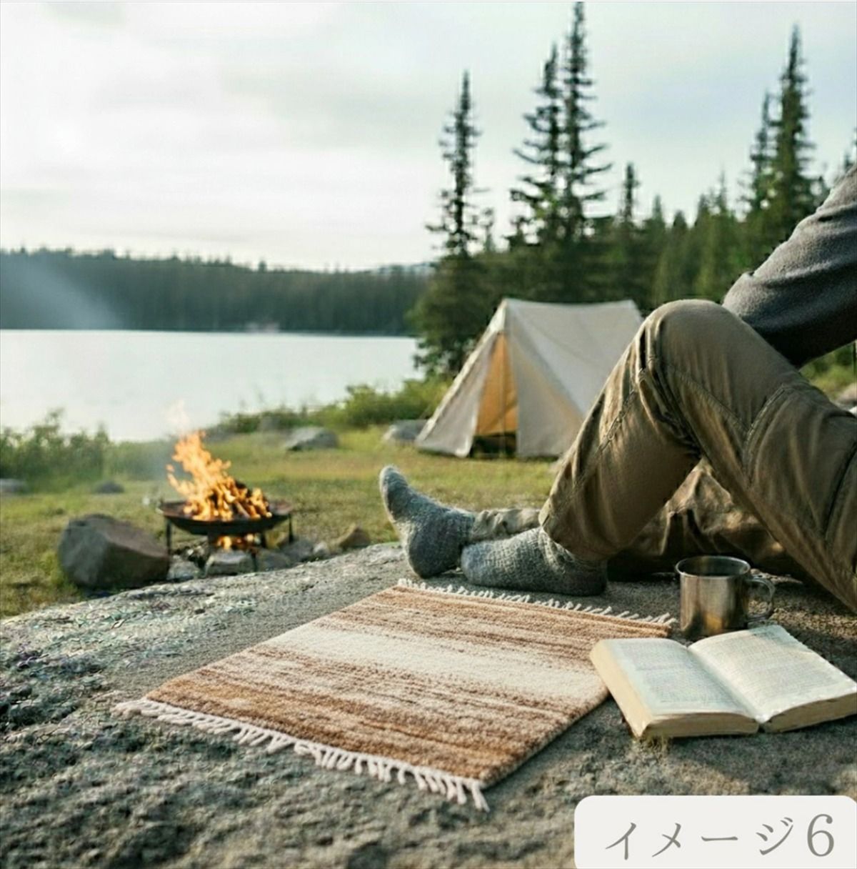 無染めウール 41x39cm