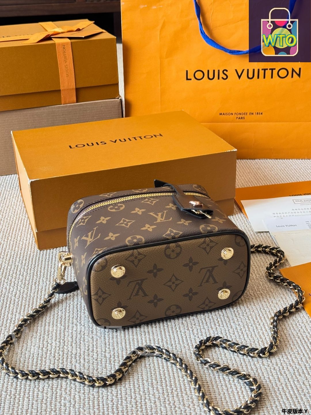 希少品☆オシャレ♪Louis Vuitton☆ヴァニティーケース ヴァニティ・チェーン ポーチ モノグラム・リバース｜ルイ