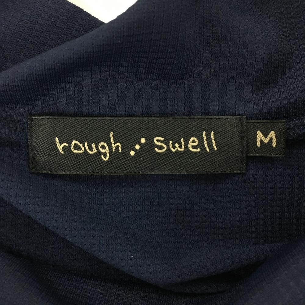 ラフアンドスウェル　半袖　モックネック　ハイネック　トップス　M ネイビー ラフアンドスウェル 半袖 モックネック ハイネック トップス M