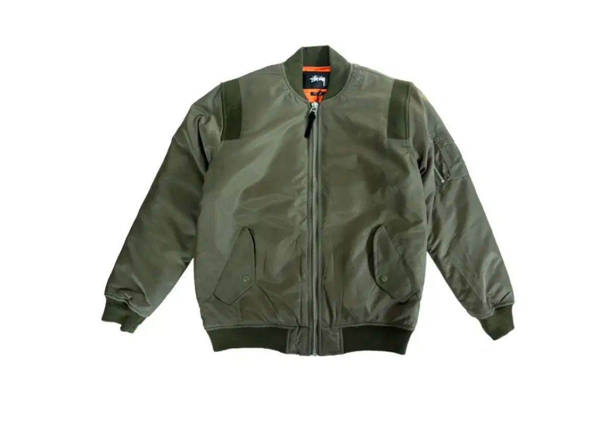 STUSSY(ステューシー) ma1 ジャケット オリーブ S - メルカリ