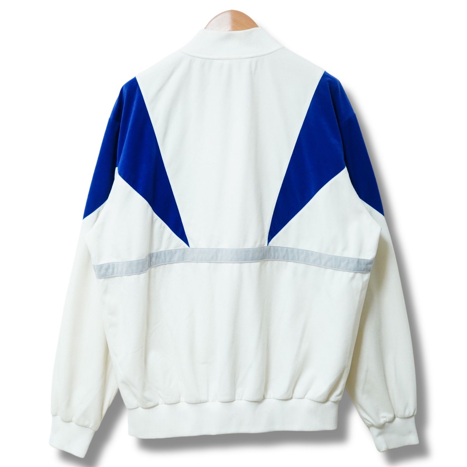 良*人様 adidas トラックジャケット　Ｌサイズ　80s 90s USA製 80s adidasアディダス USA ロゴ刺繍 ジャージ 紺×白×赤 L