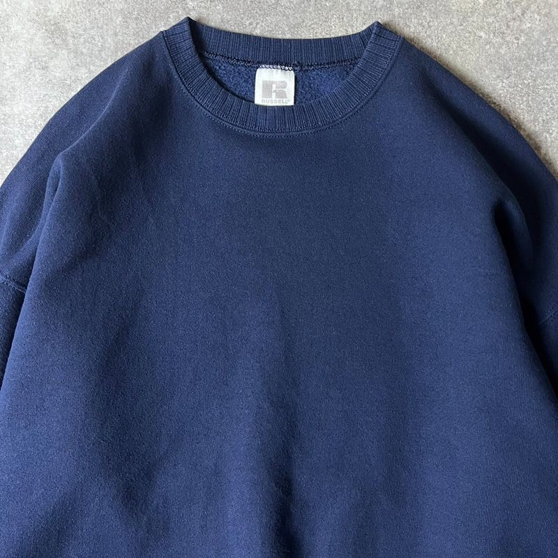 XL】90s USA製RUSSELL スウェット 無地 ラッセル ネイビー 【公式通販】