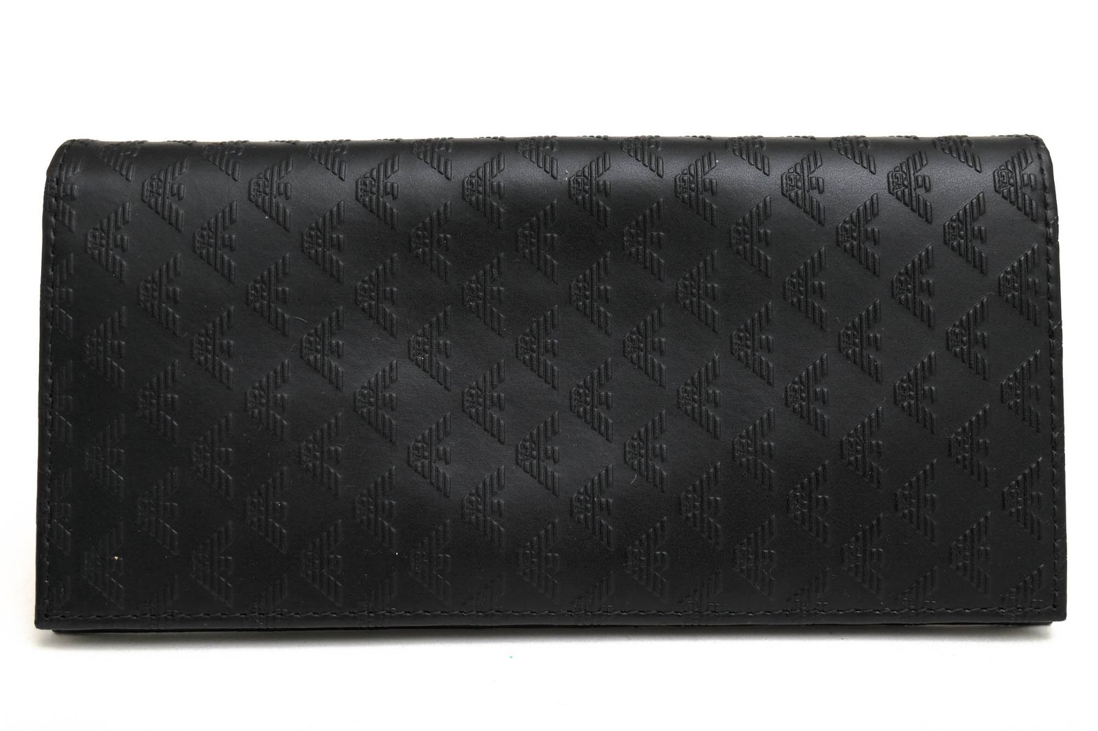 アルマーニ／EMPORIO ARMANI 長財布 財布 ウォレット メンズ 男性 男性用レザー 革 本革 ブラック 黒  YEM474 YC043 イーグルロゴ 二つ折り 小銭入れあり 定番