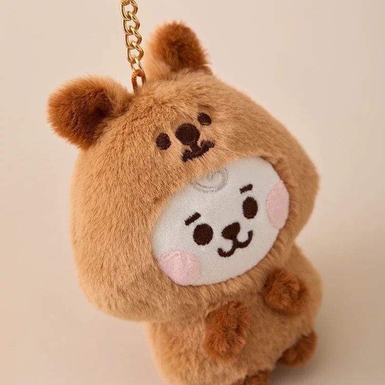 BT21 TATA ベビー ぬいぐるみ キーリング FLUFFY BTS テテ V