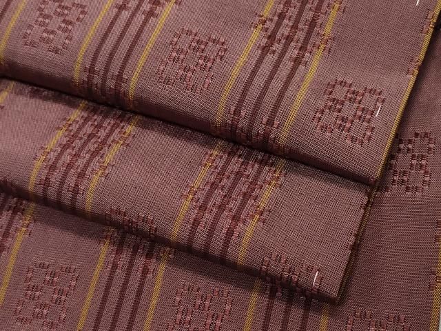 平和屋着物○上質な紬 花織 吉祥間道 正絹 逸品 未使用 CAAS8420vf  