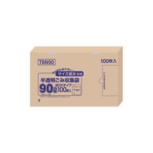まとめ 容量表示入りポリ袋 90L 100枚入×4箱