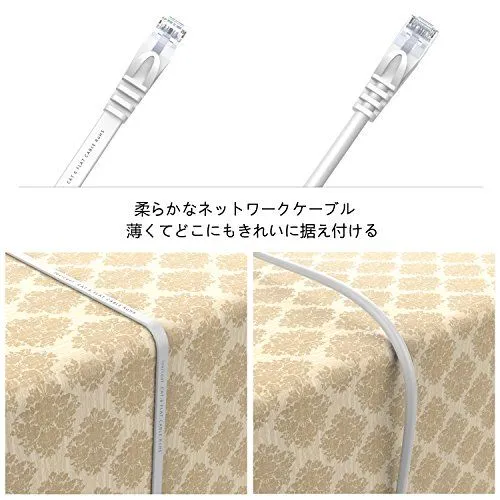 30m_白 lovicool LANケーブル イーサネットケーブル CAT6準拠 ウルトラ