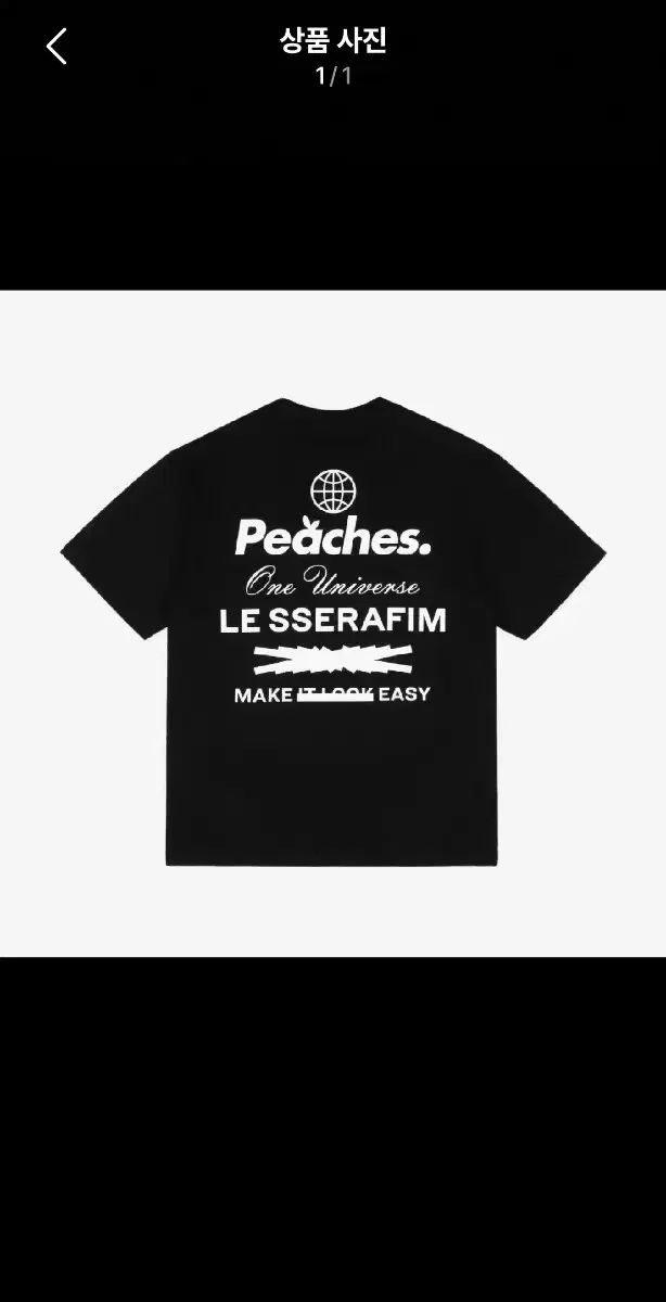 ル・セラフィム x Peaches Tシャツ 黒 XL - メルカリ