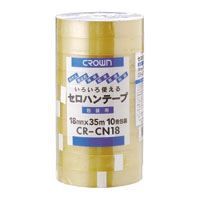 （まとめ買い）クラウン クラウンセロテープ18mm35m10巻 CR-CN18 【×3セット】