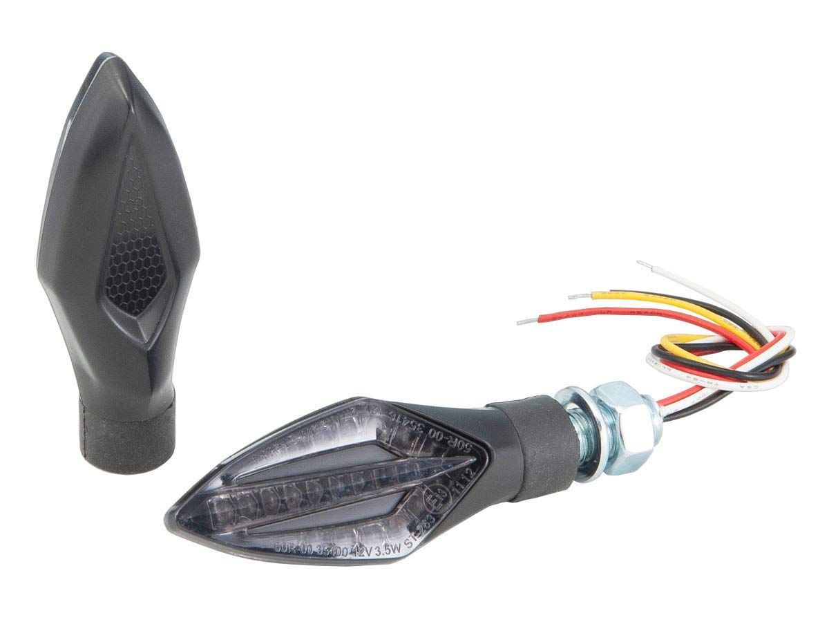 キジマ (kijima) バイク バイクパーツ LEDコンビ(ウインカー&テールランプ) TRDタイプ シーケンシャル 12V2.7/0.2/2W ブラックボディー/スモークレンズ 219-5182