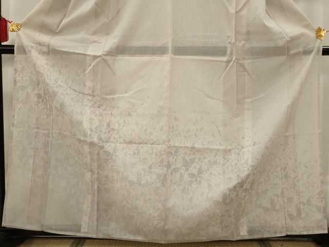 平和屋着物＊夏物　訪問着　結城紬　夏結城　舞蝶文　正絹　逸品　未使用　AAAW2156sx 平和屋着物＊夏物 訪問着 結城紬 夏結城 舞蝶文 正絹 逸品 未使用