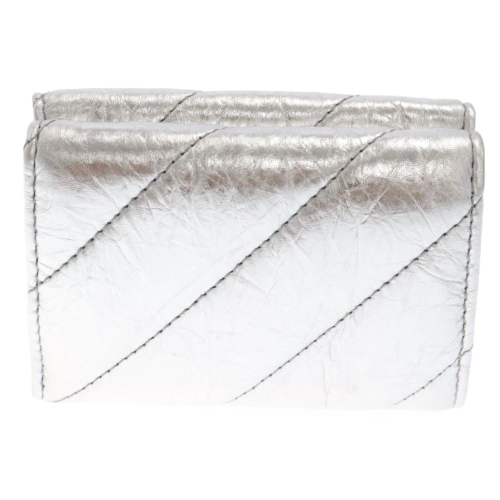 BALENCIAGA CRUSH 三つ折り財布シルバー
