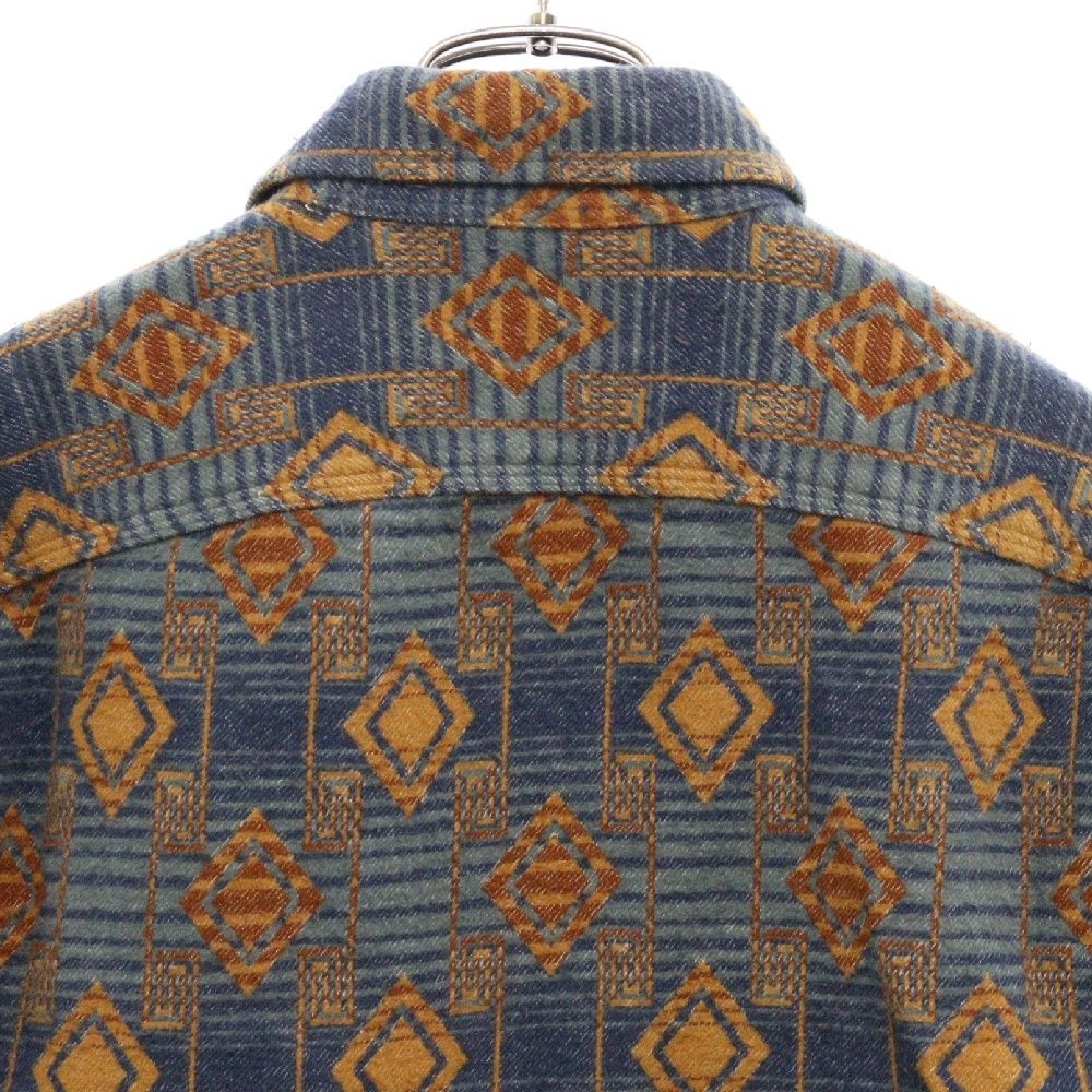 RRL (ダブルアールエル) ネイティブ ジャガード 長袖シャツ ブルー