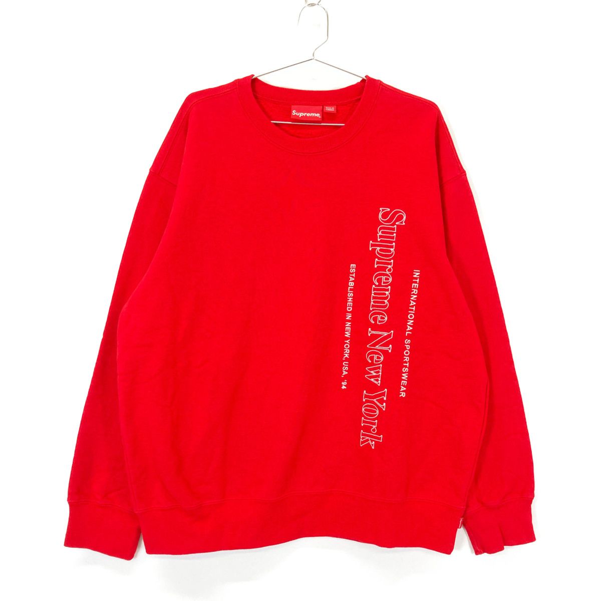 Supreme 長袖カットソー レッド Supreme シュプリーム 20FW ﾚｯﾄﾞ Side Logo Crewneck L - メルカリ
