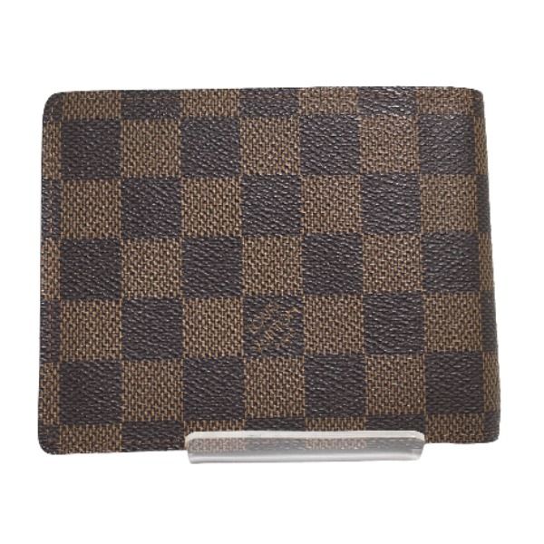 ルイヴィトン N60011 ダミエ レザー 二つ折り財布 ブラウン ブランド 1円 LOUIS VUITTON ルイヴィトン N60011 ダミエ ポルトフォイユ