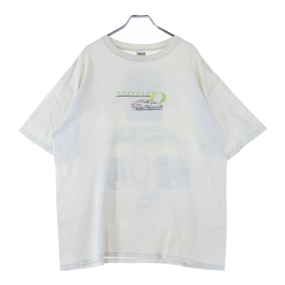 VINTAGE ヴィンテージ 00s Initial D TEE 頭文字D 両面プリント半袖Tシャツ カットソー ホワイト