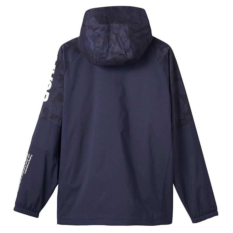 彡 ムーブスポーツ ウィンドブレーカー デサント HEATNAVI TOUGH 総柄グラフィック フルジップフーディー トレーニング NVNV M 1