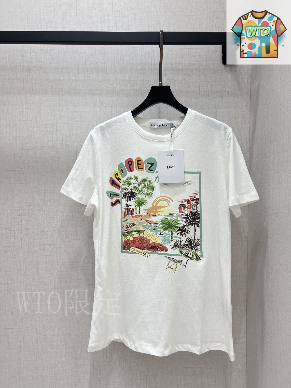 今日特価】Dior Crew Neck Printed T-Shirt / ディオール 丸首