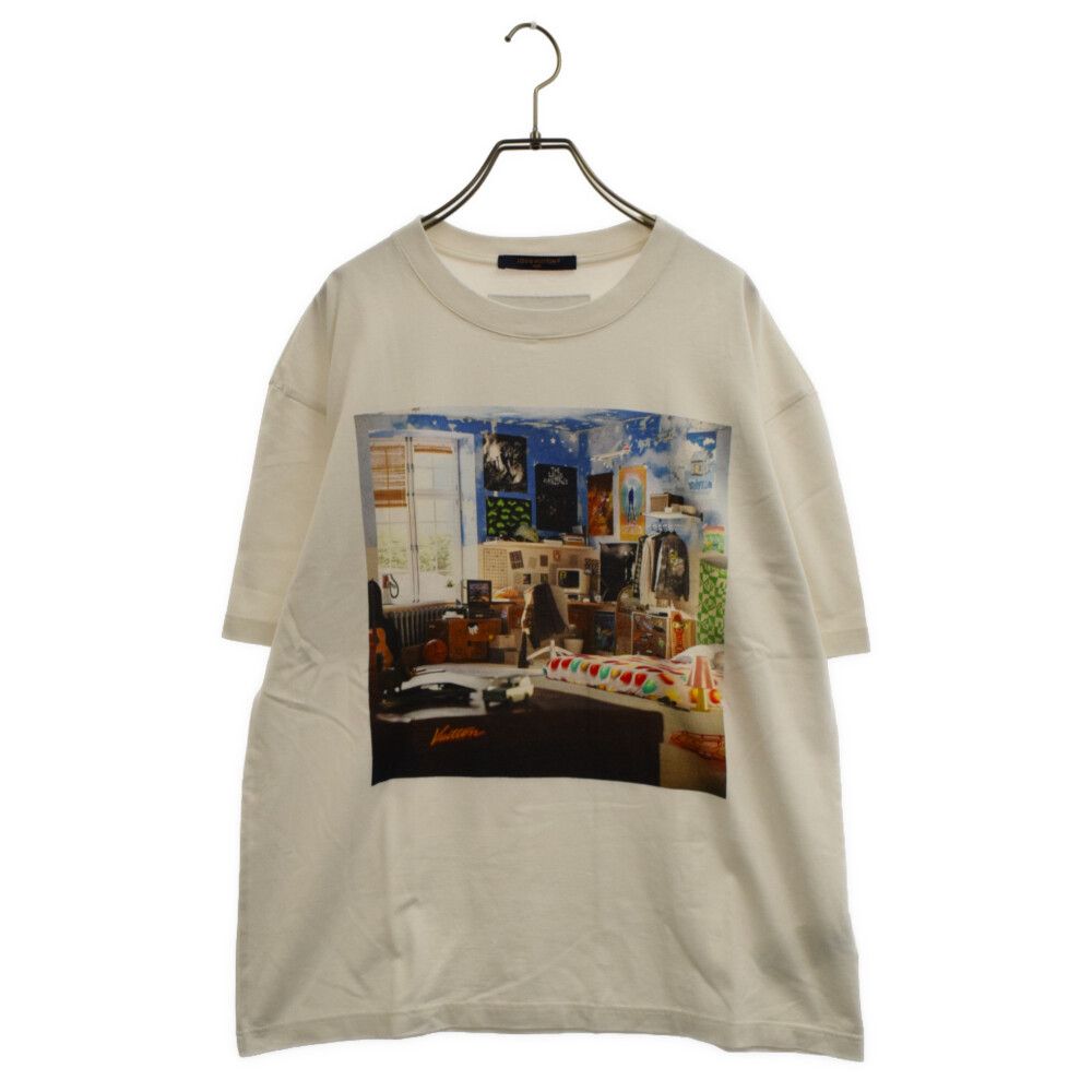 LOUIS VUITTON (ルイヴィトン) 23AW プリンテッドコットンクルーネック半袖Tシャツ 1ABY3Z/RM232 NPG HPY80W ホワイト