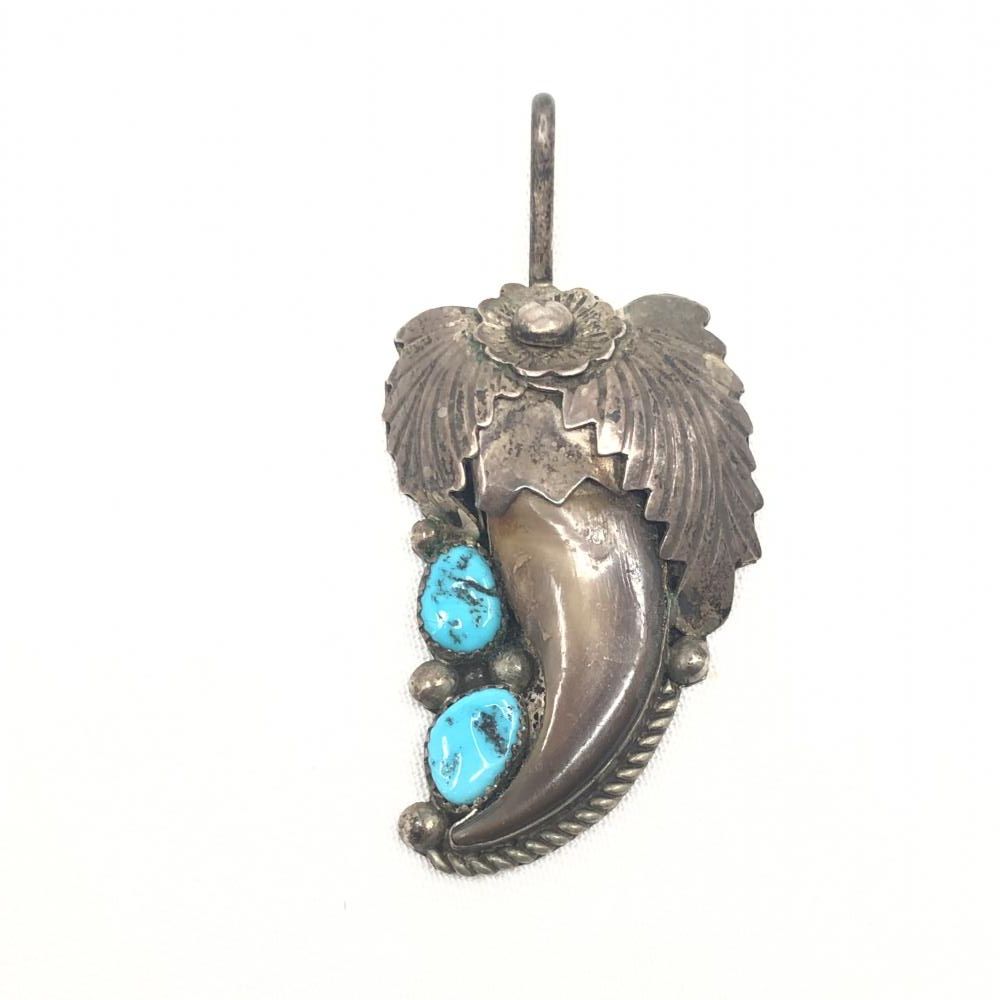 良品】ナバホ族 インディアンジュエリー バングル ターコイズ ベア